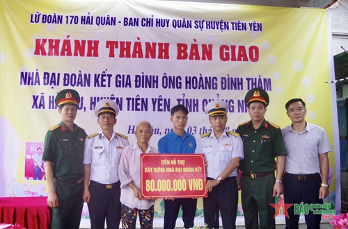 Lữ đoàn 170, Vùng 1 Hải quân: Bàn giao Nhà đại đoàn kết tại Quảng Ninh